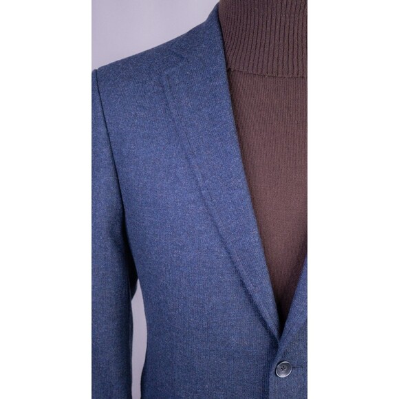Jack Victor Sport Coat Men's 41R/42R Patch Pockets Wool Casual Jacket Blue EUC - Picture 5 of 15